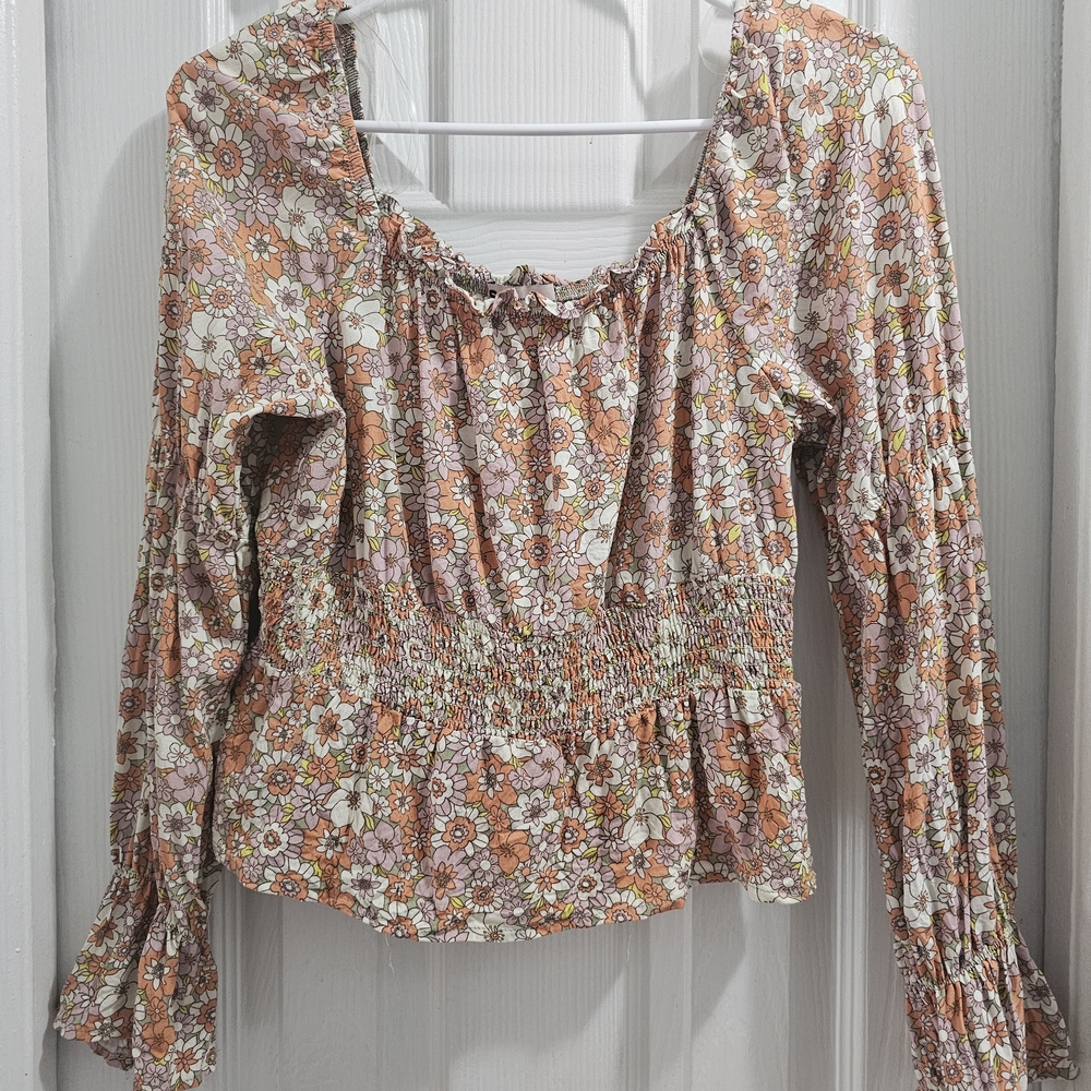 Floral Smocked Women's Top